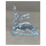 Glass deer paperweight