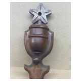 Walnut candle sconce