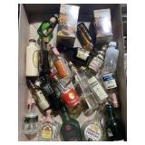 Miniature liquor bottles collectible vintage-empty