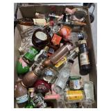 Miniature collectible liquor bottles-empty