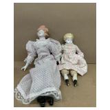 (2) porcelain dolls