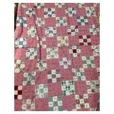 Pink square pattern quilt 6
