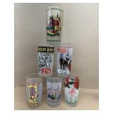 Kentucky Derby glasses 1975, 1991, 1986 1988 1987