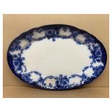 Flow blue platter