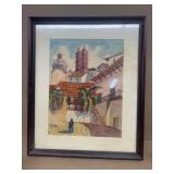 Watercolor, signed V. FLORES.