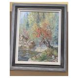 Harlow beach oil, painting on canvas board s