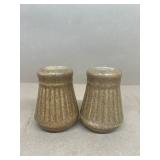 Pottery salt and pepper shakers