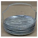 Mid-century aluminum coasters