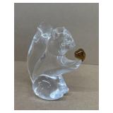 Squirrel glass paperweight