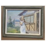 Campers home painting on canvas by Raymond poulin