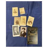 Early photos and death postcard