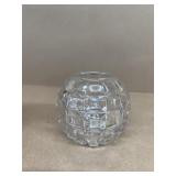 Clear glass candle holder