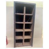 Cubby hole wooden shelf