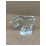Glass bull paperweight