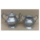 PEWTER Cream and sugar, Child