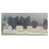 Christmas clips butterflies, vintage