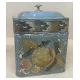 Metal decorative lock box vintage