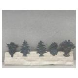 Christmas trees flowers and angel vintage clip