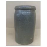 Brown stoneware crock