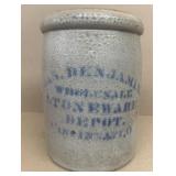 Merchant Crock, Cin. OHIO, Benjamin Depot