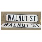 (2) Walnut Street signs