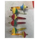 (6) bubble lights vintage Christmas