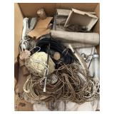 Vintage fishing line and hooks