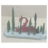 Folk art duck wooden decoration