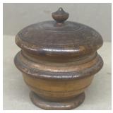 Wooden turned spice box