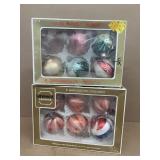 Glass Christmas tree ornaments hand-painted