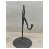 Early metal Candle Holder, hand-forged