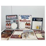 Beer advertising cardboard sign