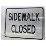 Sidewalk closed sign