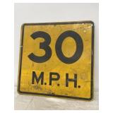 30 MPH sign