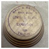 Hall and Brown wooden advertiser Lewis and Clark