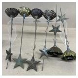 1800s Christmas candle holders vintage