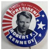 Robert Kennedy for president, political button