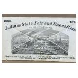 1874 Indiana State fair memorabilia