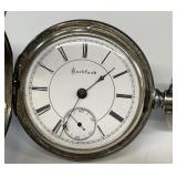 Rockford 17J Pocket Watch, Coin Silver Case