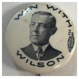 Woodrow Wilson, political button