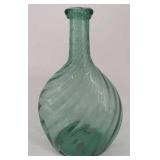Zanesville Blown 16 Rib Swirl Bottle 9"