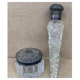 Sterling silver top perfume and lotion jar