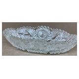 Pressed glass sawtooth bowl