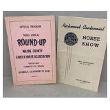 Early Richmond Horse Show programs