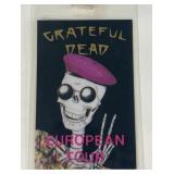 1972 Grateful Dead European tour Security pass