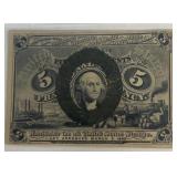 1863 Five cent Fractional Currency