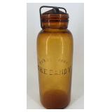 THE DANDY 1/2 gallon AMBER JAR