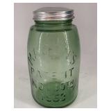 MASONï¿½S 1858 Green Pint Jar