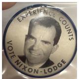 Richard Nixon and Lodge political button