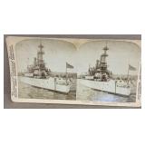Battleship Stereoptic card